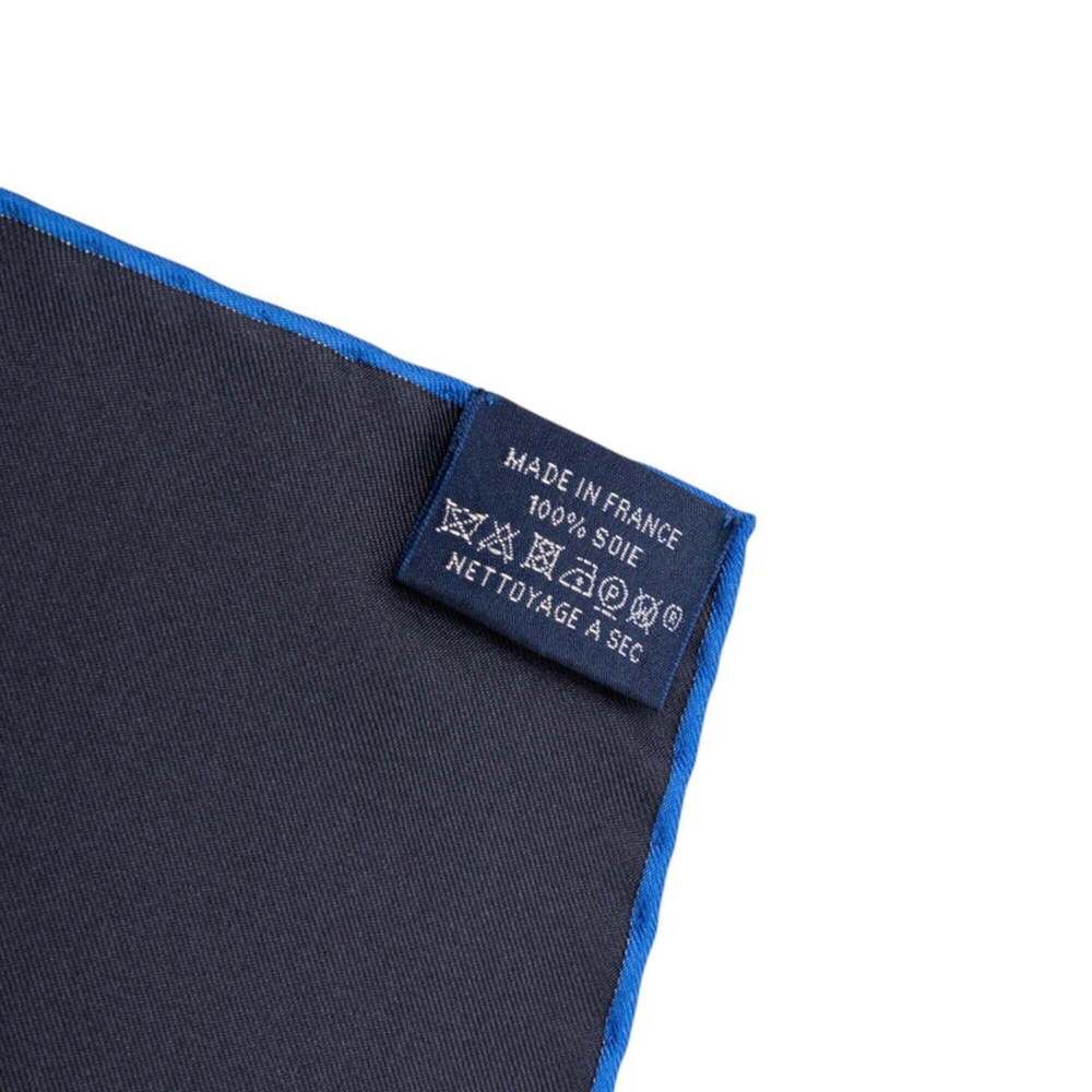 HERMES Blue Silk Scarf - Picture 8 of 9